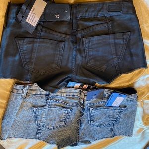 NWT bleulab Hydron blk reversible cutoff short summer sexy booty pant denim jean